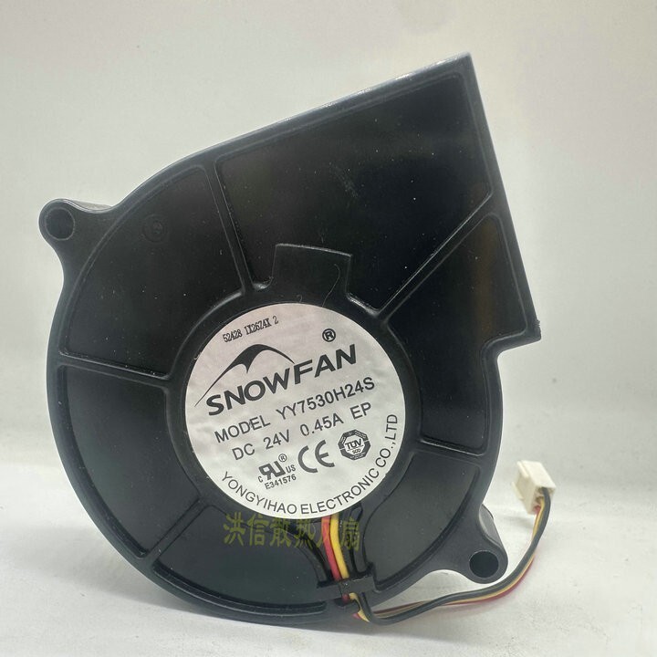 1 PCS  SNOWFAN Fan YY7530H24S  DC24V 0.45A turbofan blower  3-wire cooling  fan