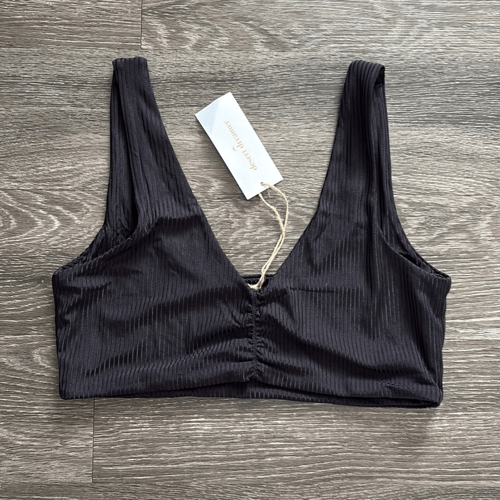 NWT Urban Outfitters Desert Dreamer Ribbed Black Bikini Top Size 3X