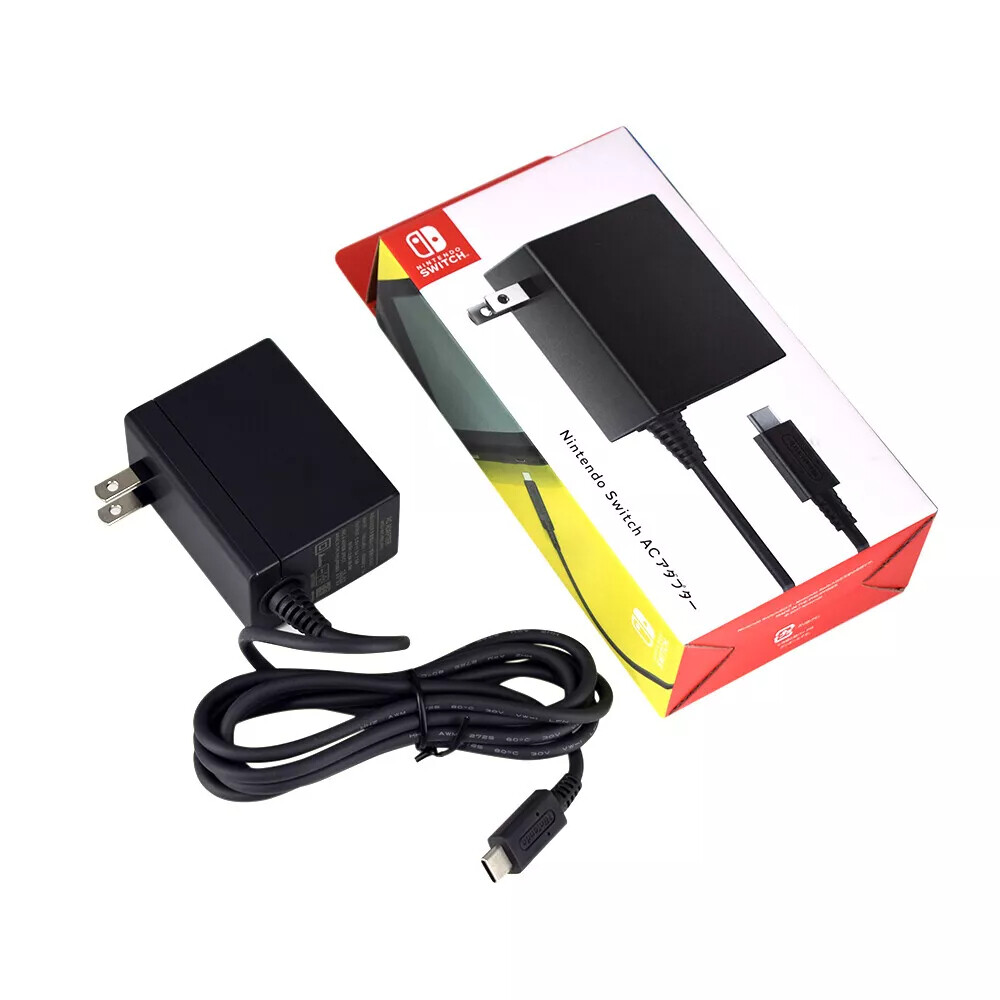Nintendo Switch AC Power Adapter Charger For Nintendo Switch and Oled - Black