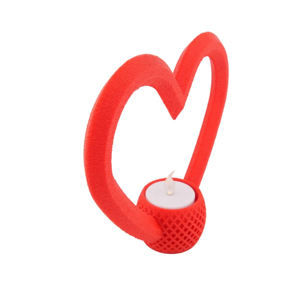 Valentines Candle Holder LED Heart Decor Romantic Table Centerpiece Love Home De