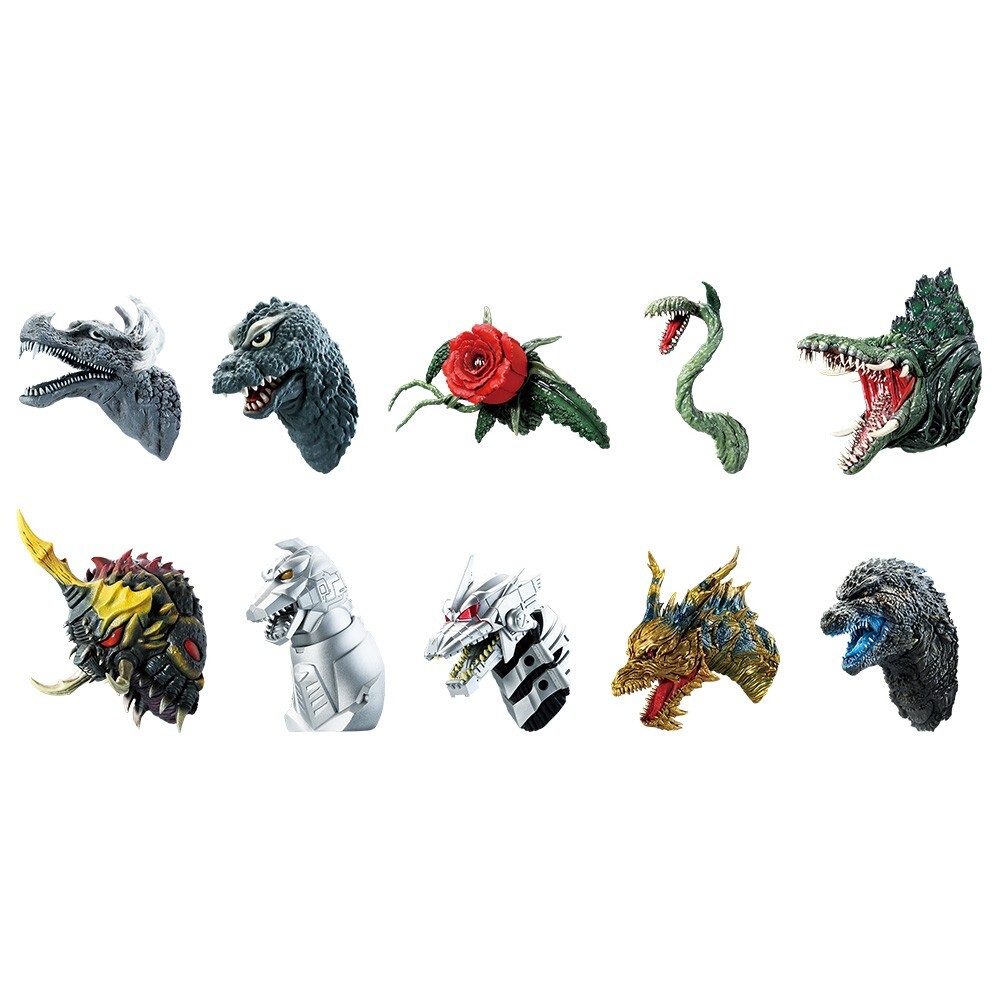 Ichiban Kuji Godzilla 70th Anniversary E Prize Monster Head Magnet Complete Set