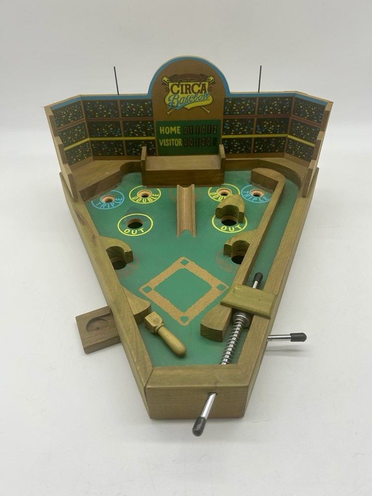 Front Porch Classics Circa Baseball Tabletop Wooden Pinball Game