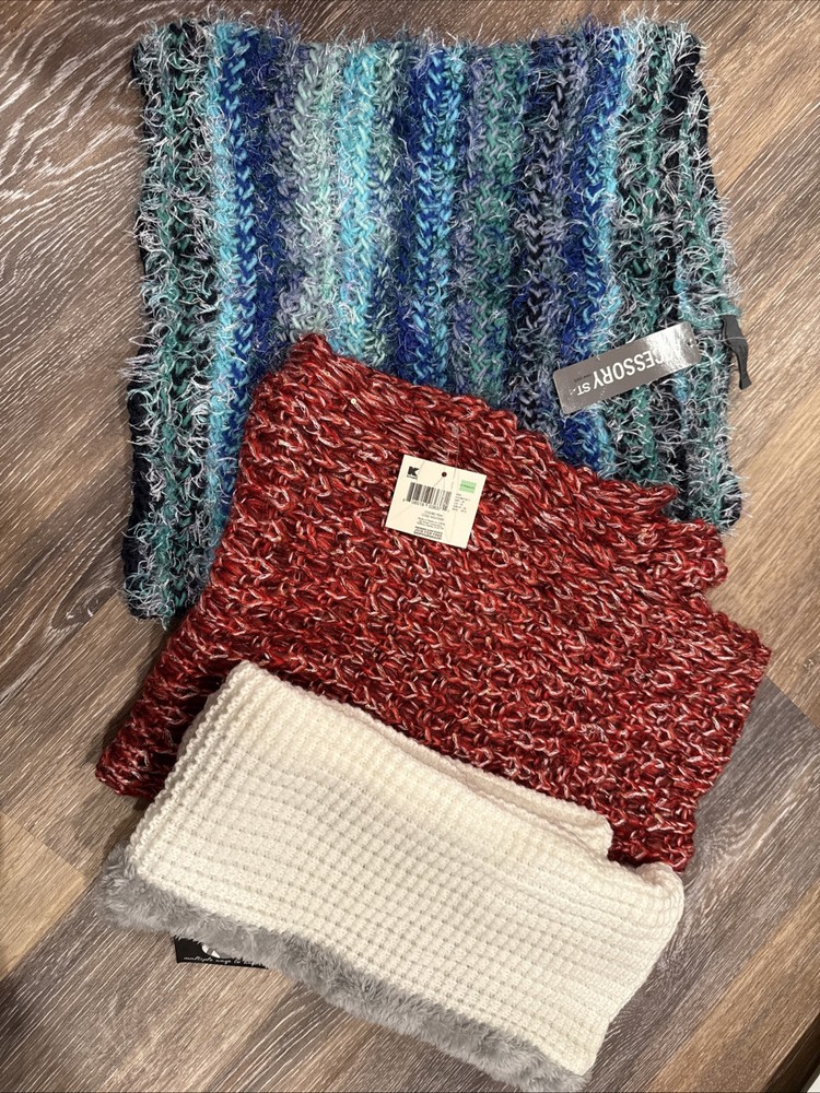Assorted 3-Pack Infinity Scarves New With Tags