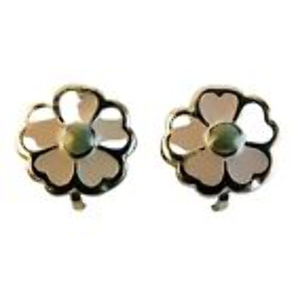 20404- Flower Clip-On Earrings -|Clear-140|