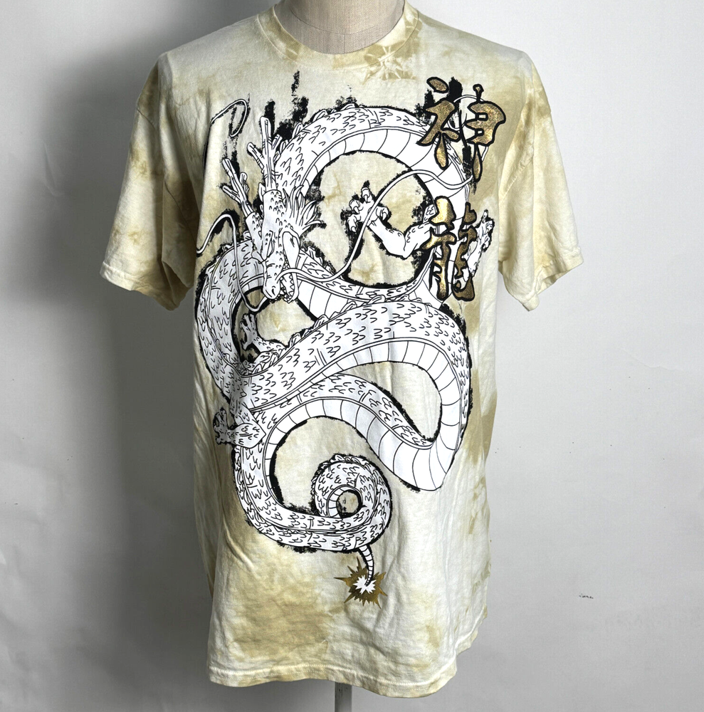 Hot Topic Mens Dragon Ball Z Shenron Dusty Breen Tie Dye T-Shirt XXL-image