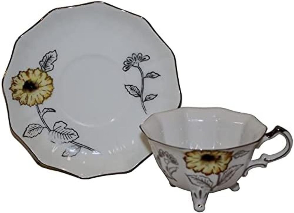 931 - Sunflower Tea Cup Saucer Set |4-30|