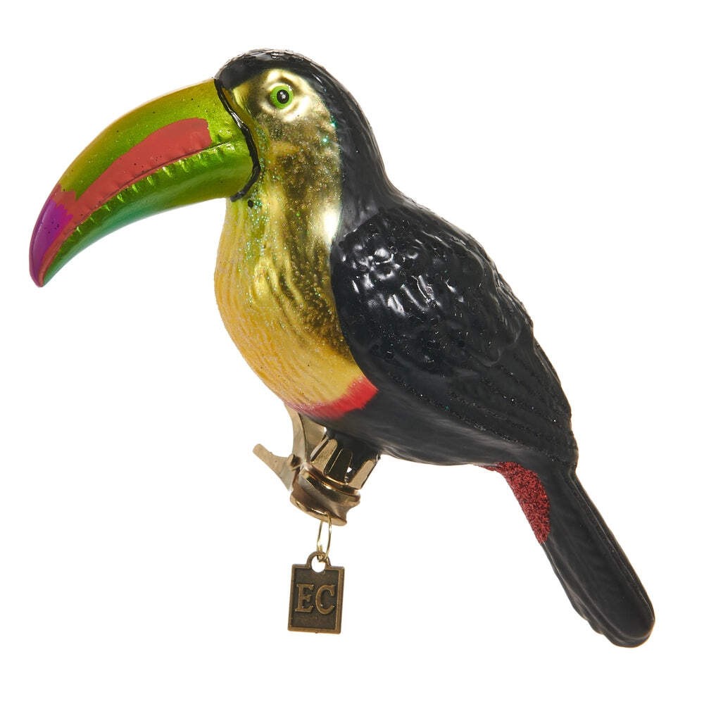 Toucan Clip-On Glass Ornament 6