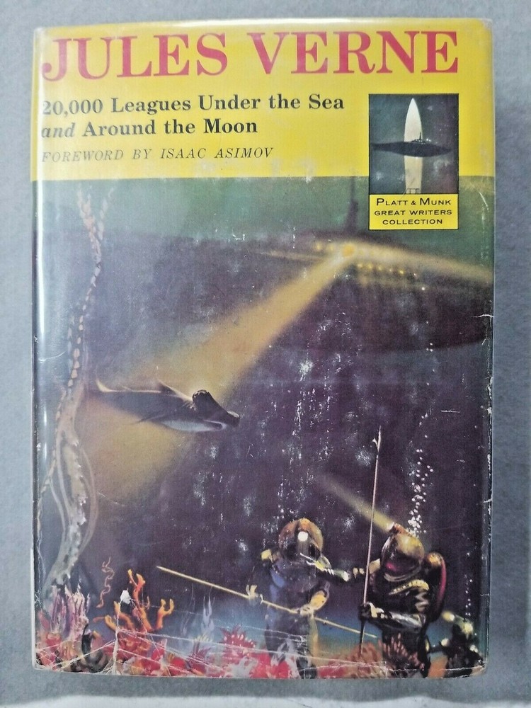 20,000 Leagues Under the Sea Around the Moon Jules Verne 1965 Isaac Asimov Forw