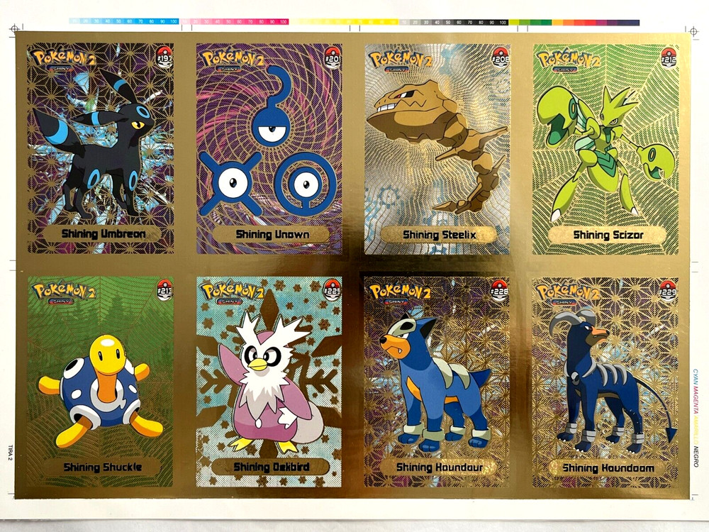 2024 POKEMON 2 UNCUT SHEET Infinity Johto Peru Edition Foil Rare Shukle Umbreon