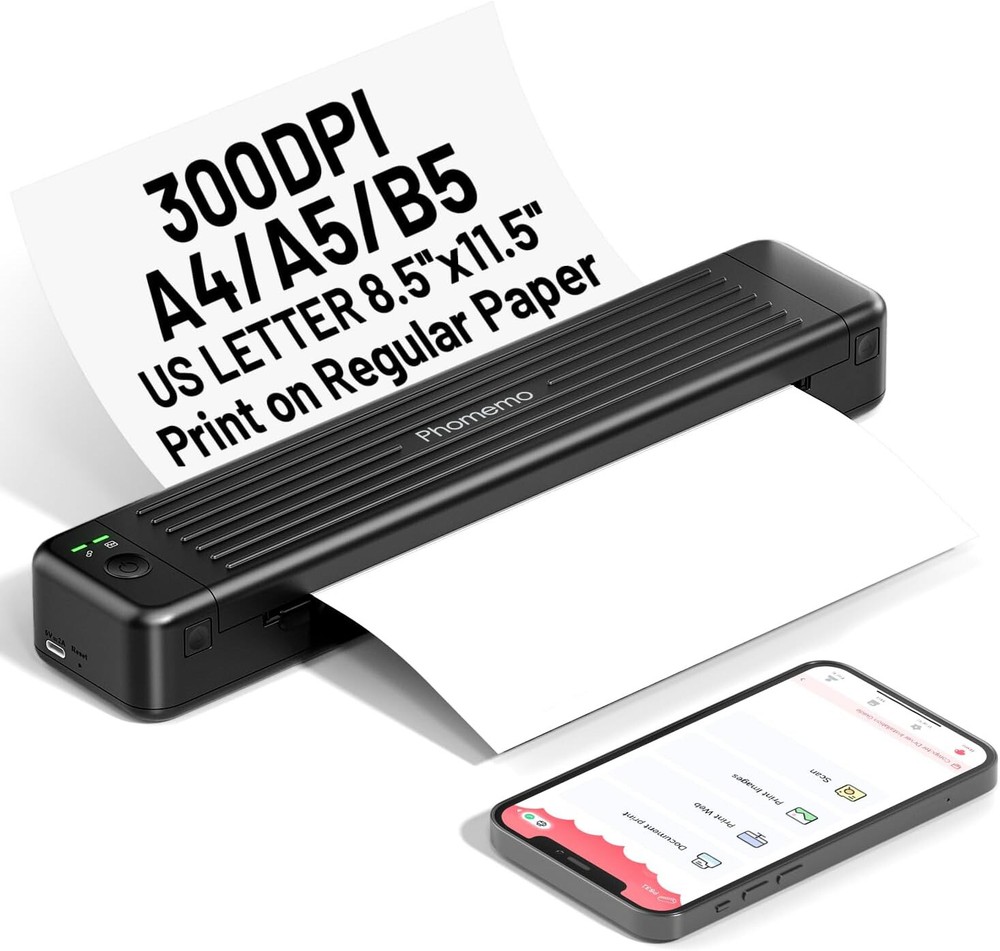 Phomemo P831 Portable Printer Support 8.5'' x 11'' US Letter Regular Copy Paper