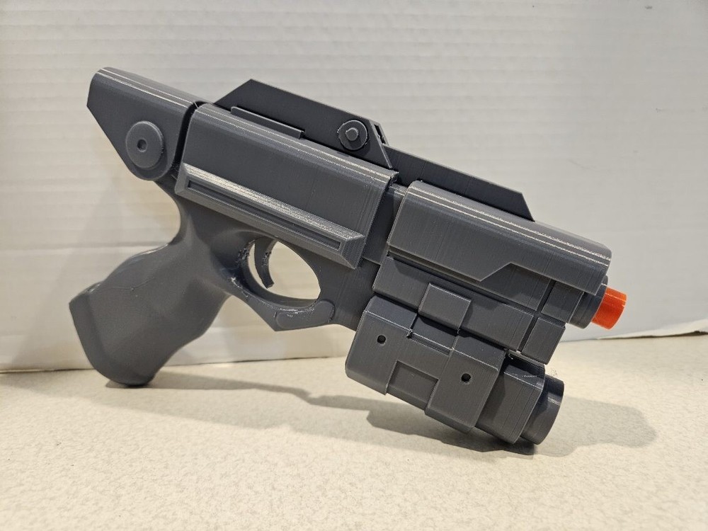 River Song Blaster 1:1 Scale 3D Printed Gray Prop Replica
