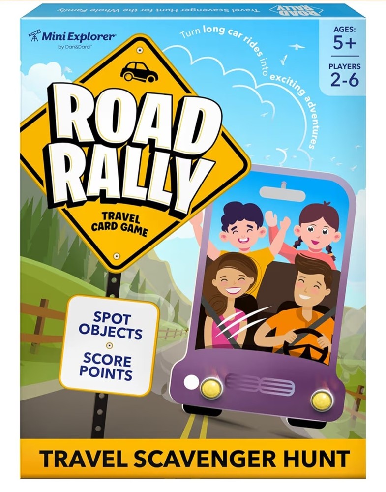 Road Rally Travel Scavenger Hunt Card Game for Kids - Roads Trip Car Games an