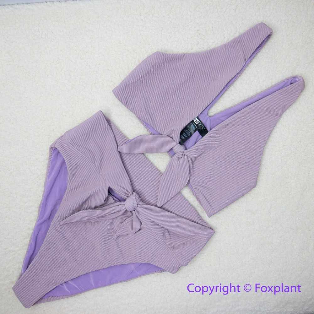 New! Set! Beach Riot Rib Dallas Emma bikini bottom lavender, top S, bottom M