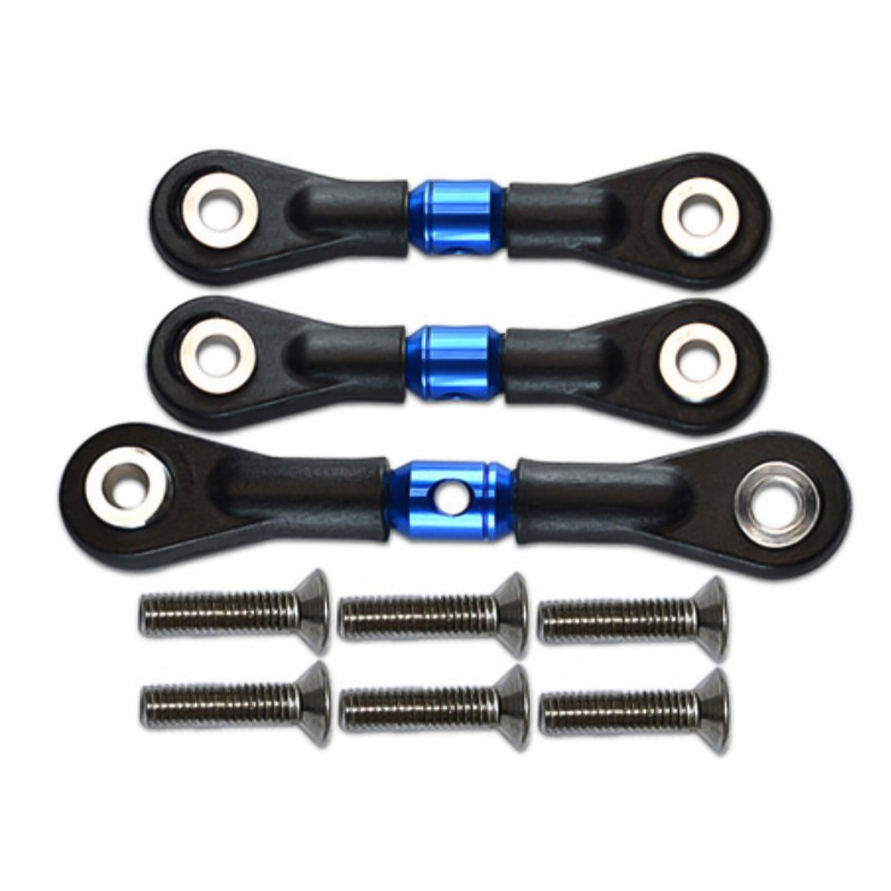 Adjustable Aluminum Steering Tie Rods for Tamiya TT-02 TT02T 1/10 RC Car