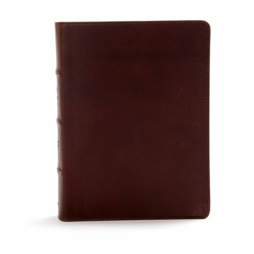 CSB Study Bible, Brown Genuine Leather, Indexed: Red Letter, Study Notes and