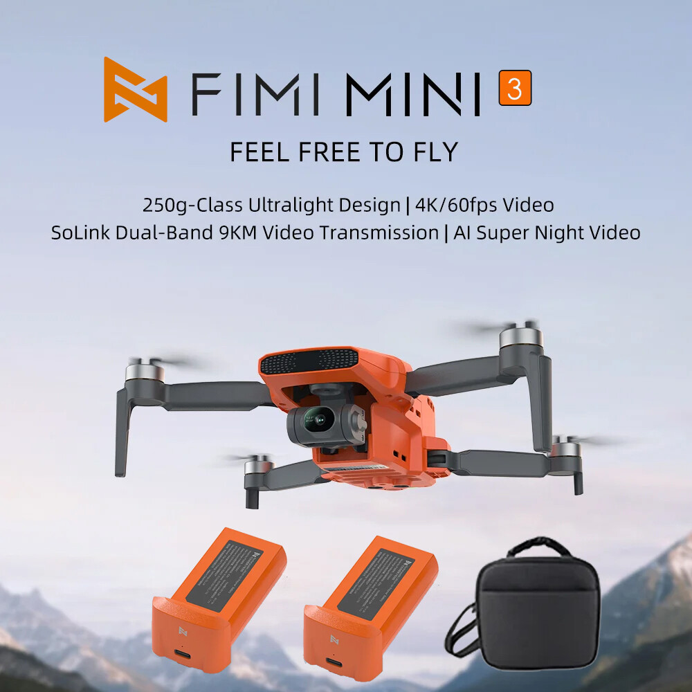 FIMI Mini 3 Mini3 2024 Camera Drone 3-Axis Gimbal 9KM 4K 60fps Video Quadcopter
