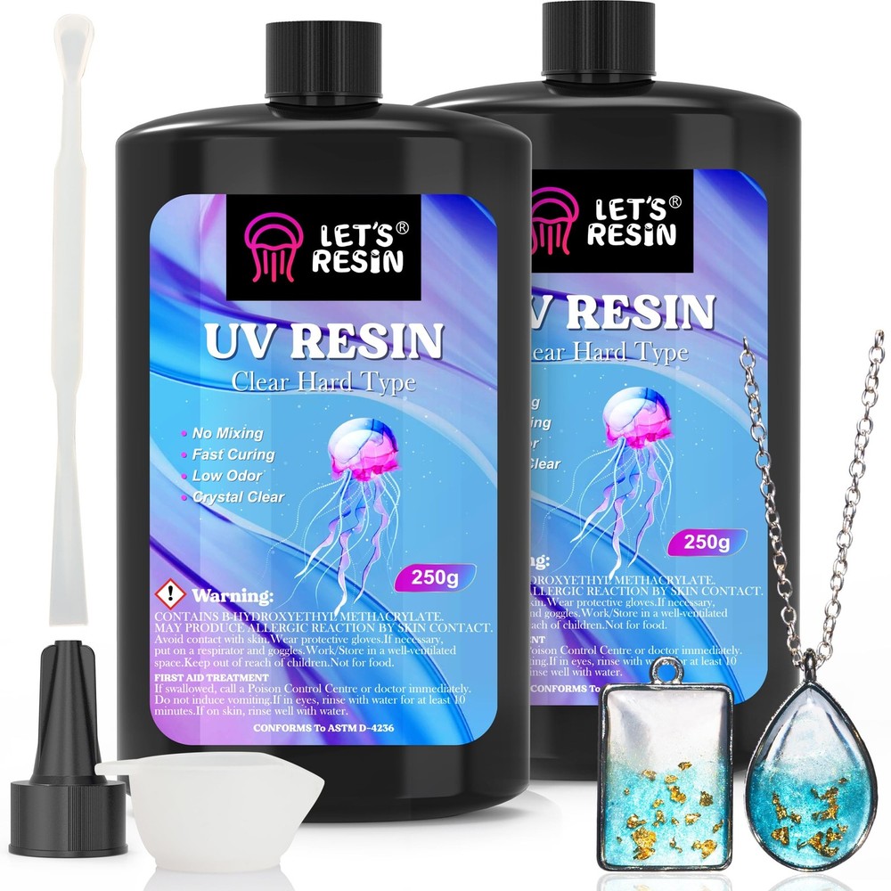 Upgraded 500g Low Odor Crystal Clear UV Resin for Crafts
