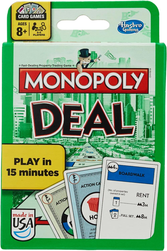 Monopoly Deal Card Game | Fast Family Fun | Ages 8+ | 2–5 Players
