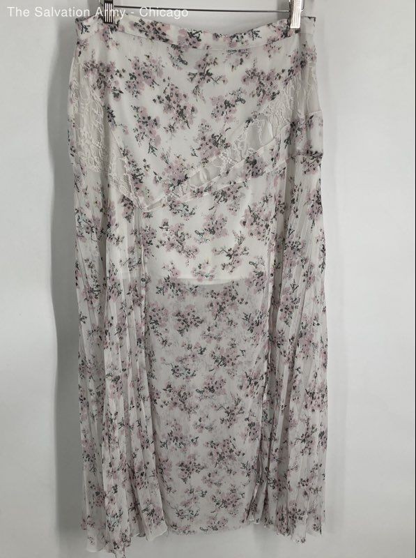 Asos Womens Multicolor Floral Side Zip Casual Long Maxi Skirt Size 12