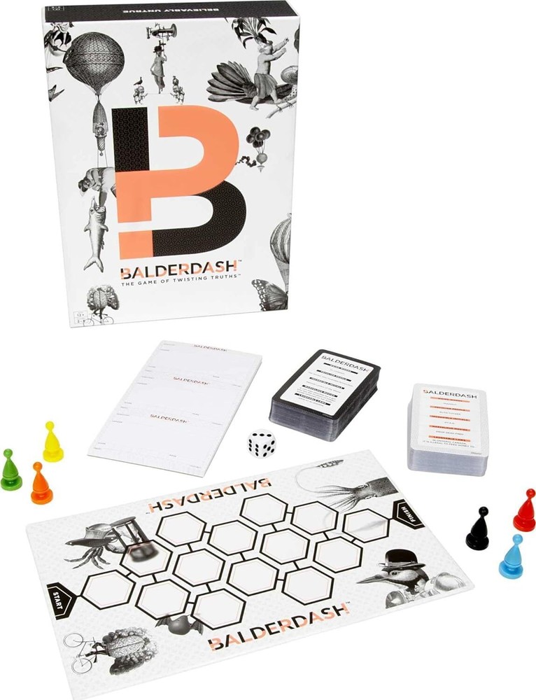Mattel Games Balderdash Board Game for Adults & Teens with Guessing & Bluffing,
