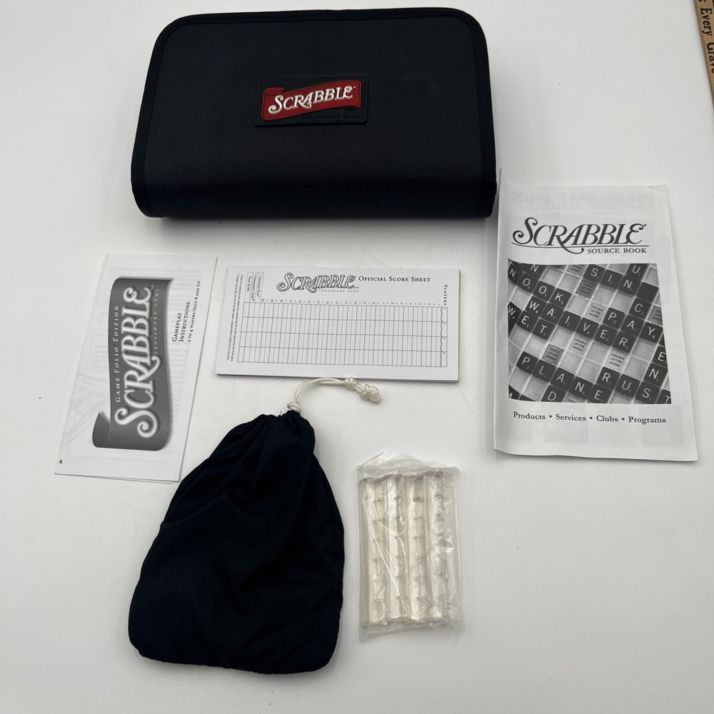 Travel Scrabble Zipper Case Word Game Hasbro Portable To Go Complete