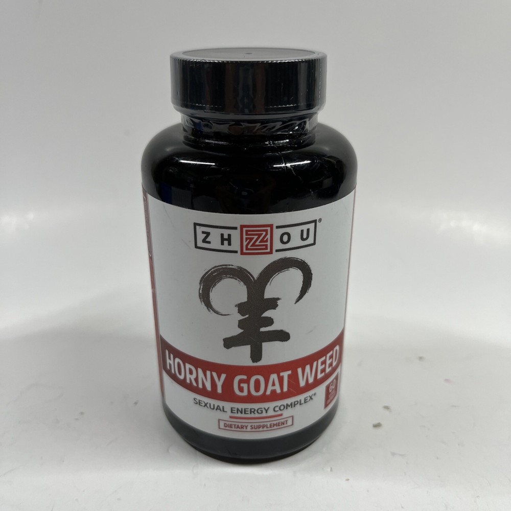 ZHOU Horny Goat Weed 1000mg Extract 60 Capsules Sexual Energy Complex Exp 7/25