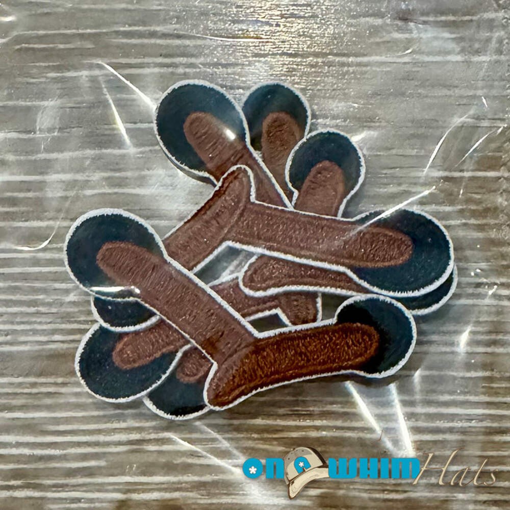 Brown Football Stitch Embroidered Iron-On Patch (Copy)