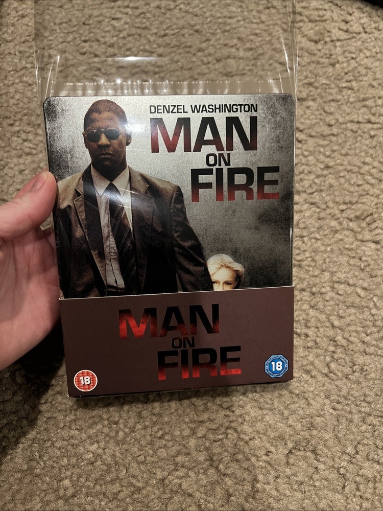 Man On Fire SteelBook Blu-ray Play.com Uk Exclusive Denzel OOP -dmg