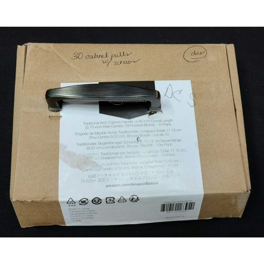 AmazonBasics Oil Rubbed Bronze Cabinet Handles 30-Pack AB2400OR10-image