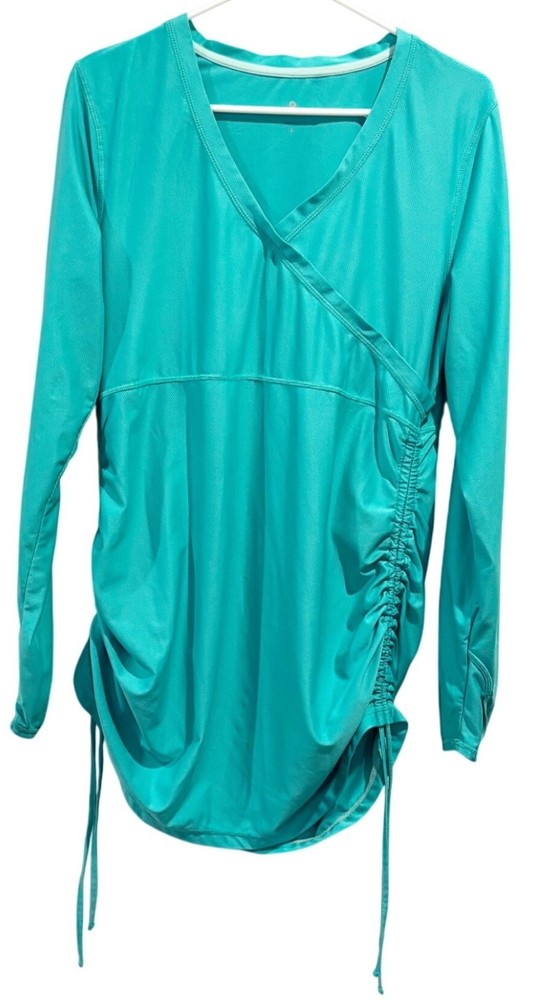 Athleta Side-Cinch Long Sleeve Swim Coverup Size Large