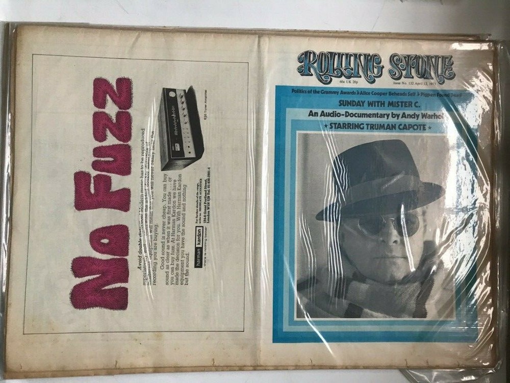 Rolling stone 132 Truman Capote  Andy Warhol  Uk copy with UK ads