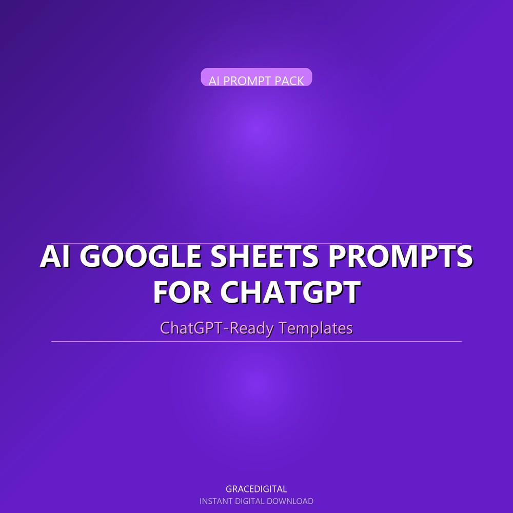 AI Spreadsheet Business Tracker | AI Prompts | Digital Download
