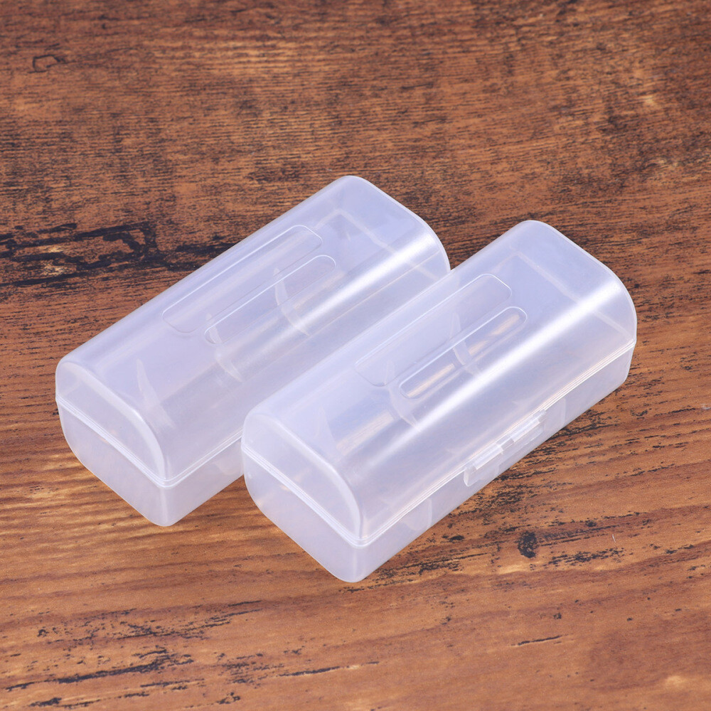 2 Pcs Transparent Battery Holder Environmentally Friendly Storage