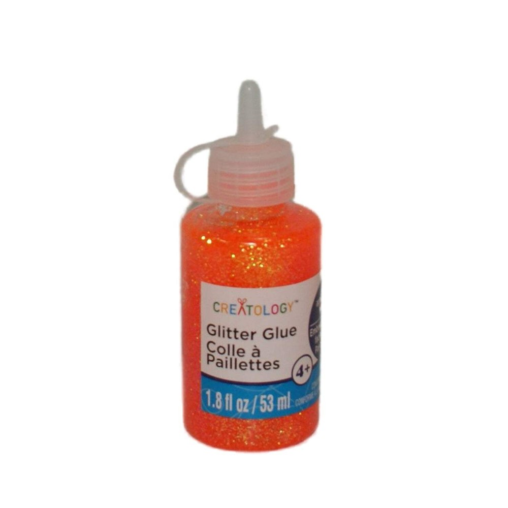 25917 - Neon Orange Glitter Glue-2pk for Vibrant Arts and Crafts with Dazzling S