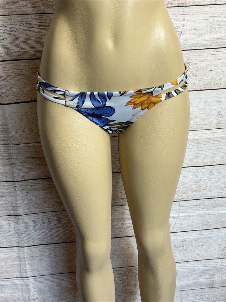 Vitamin A Women Floral Neutra Hipster Bikini Bottom Size L