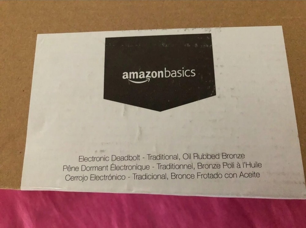 AmazonBasics Electronic Deadbolt Door Lock in Oil Rubbed Bronze Finish-image