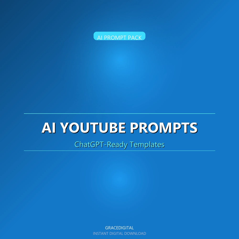 AI YouTube Video Script Pack | AI Prompts | Digital Download