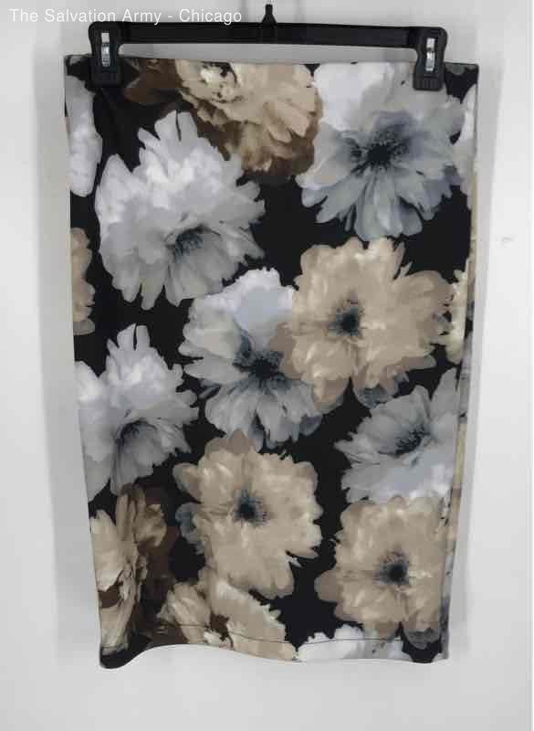T Tahari Womens Multicolor Floral Knee Length Straight & Pencil Skirt Size M