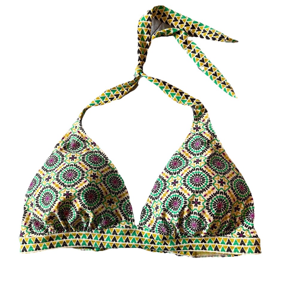 Prana Swim Bikini Top Size D Multicolor Aztec Pattern Summer Colorful Bright