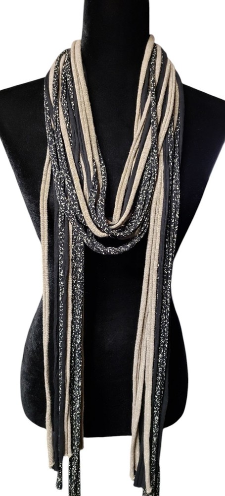 Dona Bela Shreds Jersey Fabric Necklace Scarf Boho Style