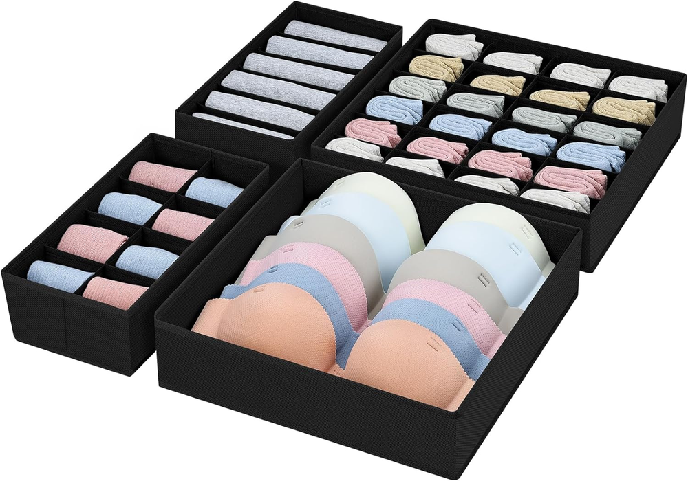 Drawer Organizers for Clothing, Sock Organizer for Dresser Drawer Organizer, Fol