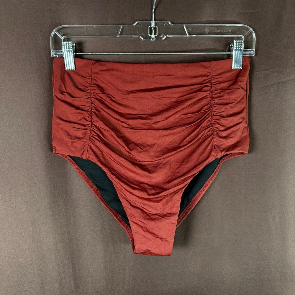 Lands End Women's 8 High Waist Tummy Control Bikini Bottom Swim Ruched