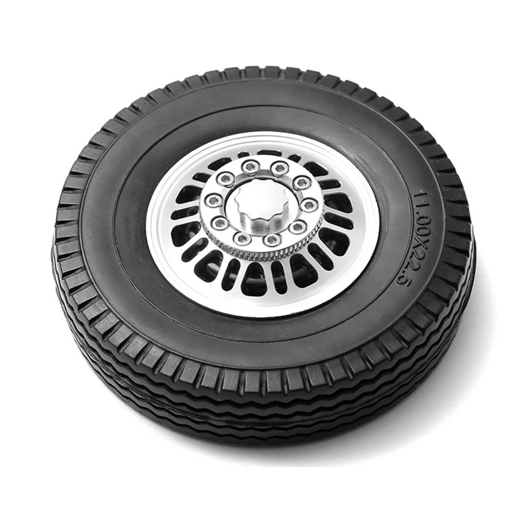 1/14 Tamiya RC Trailer Tractor Front Wheels with Plastic Tires