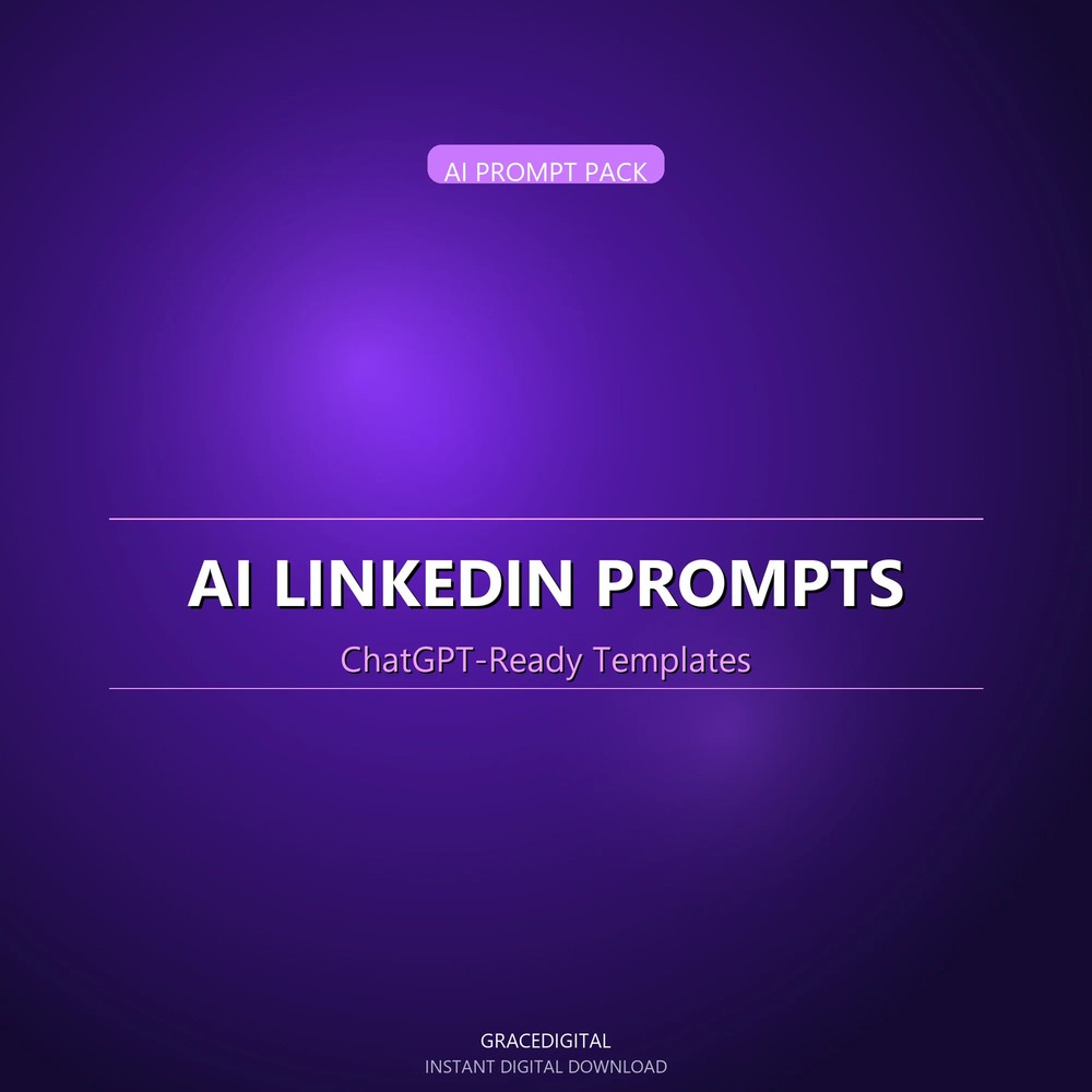 AI LinkedIn Content Pack B2B | AI Prompts | Digital Download