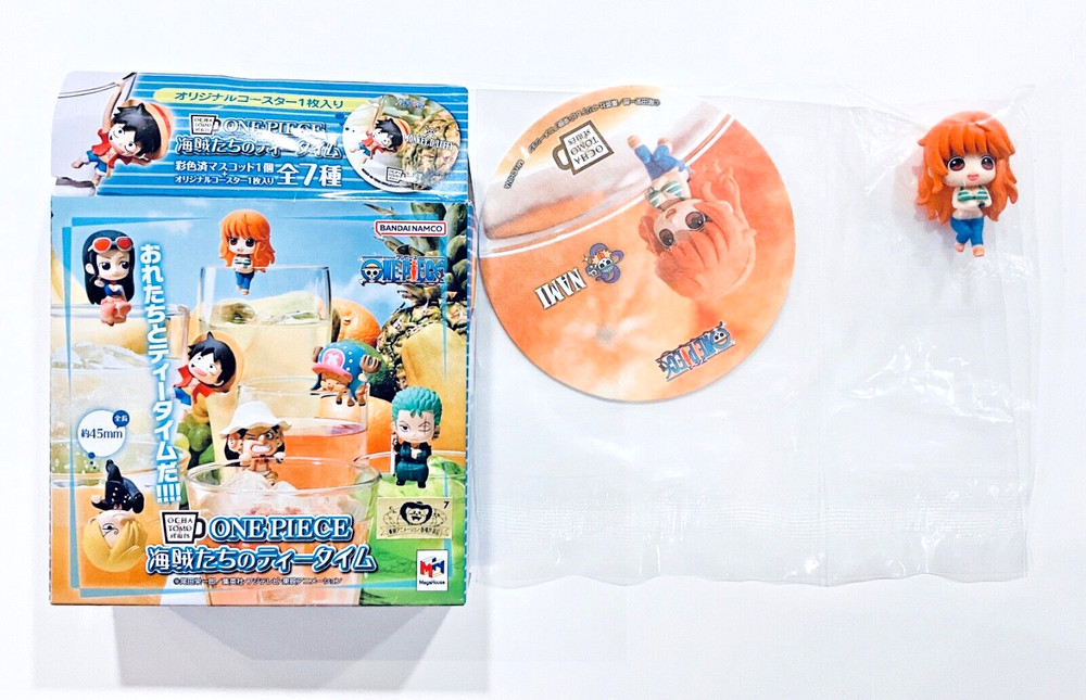 One piece Ochatomo Nami mini figure coaster BANDAI NAMCO Megahouse Japan anime