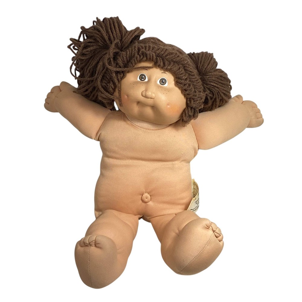 Vintage 1983 Cabbage Patch Kid Brunette Black Signature Doll