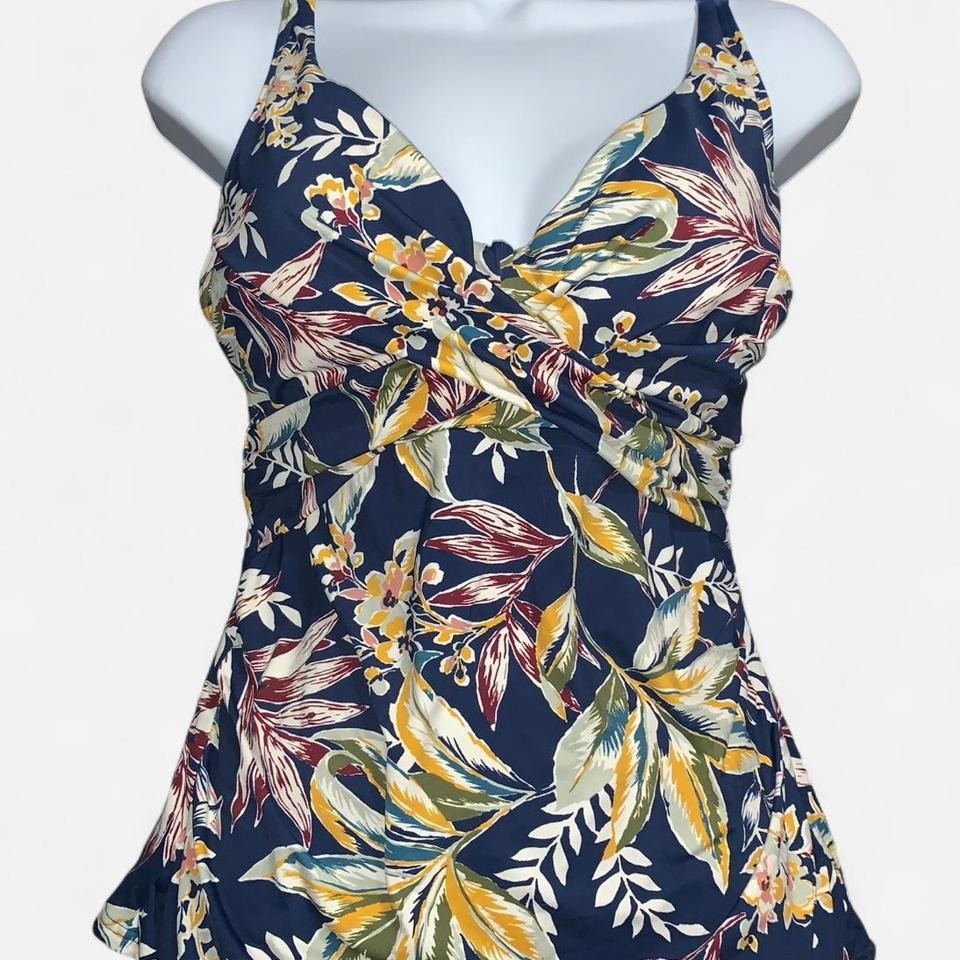 Floral Tankini Swim Top by Catalina Swimwear - s