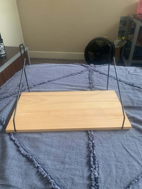 Wall Mounted Wooden Shelves with Metal Brackets