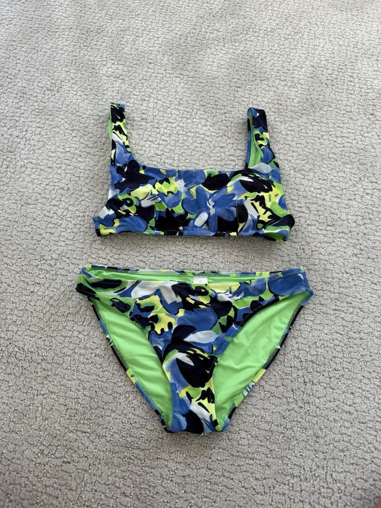 AERIE Bikini Set M Top / S Bottom 2 Piece Swim Tropical Beach Cruise Hawaii