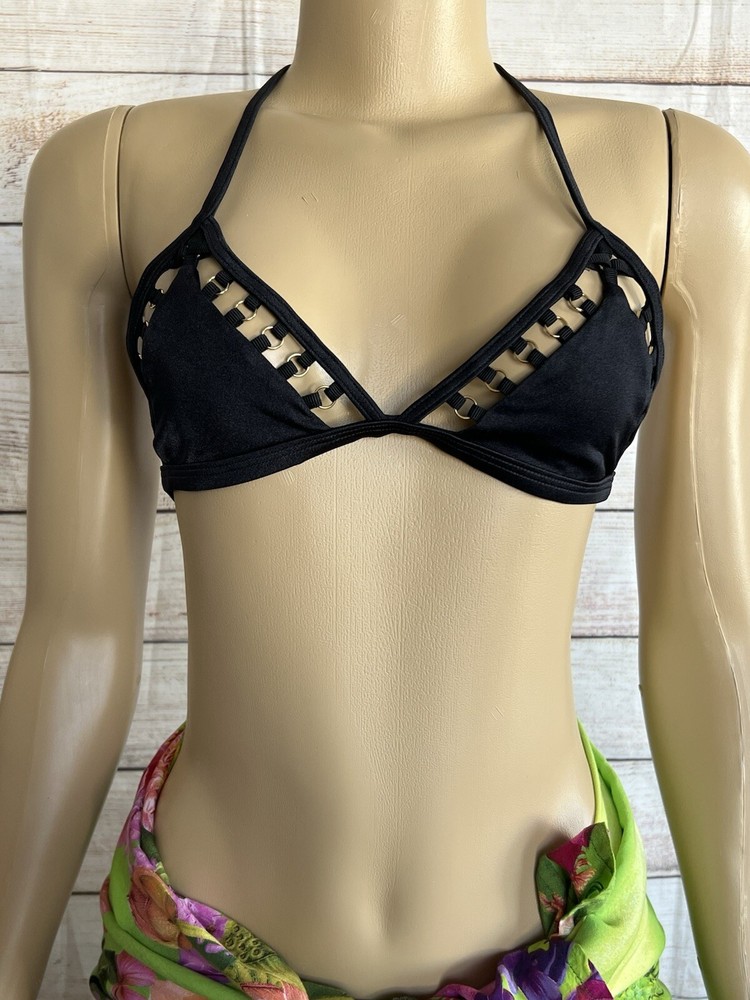 Victoria Secret Women Black Bikini Top Size XS